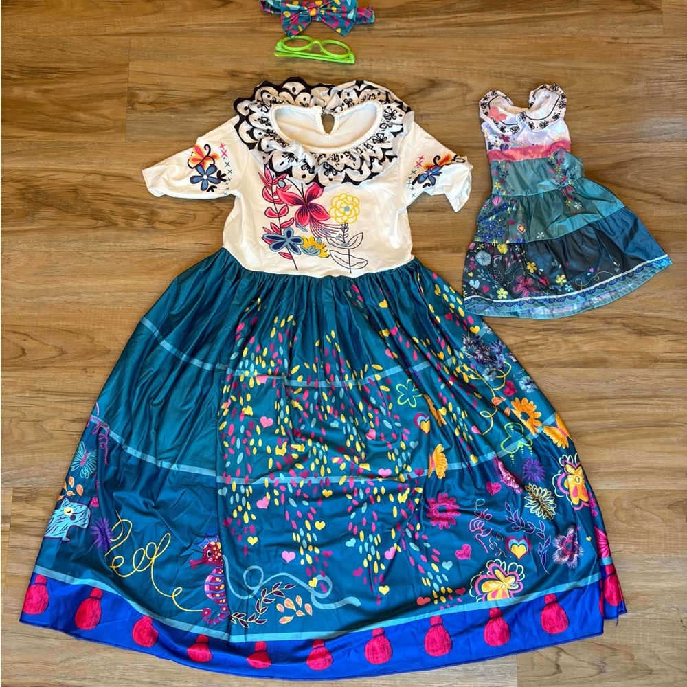 Colorful Floral Embroidered Dress Set